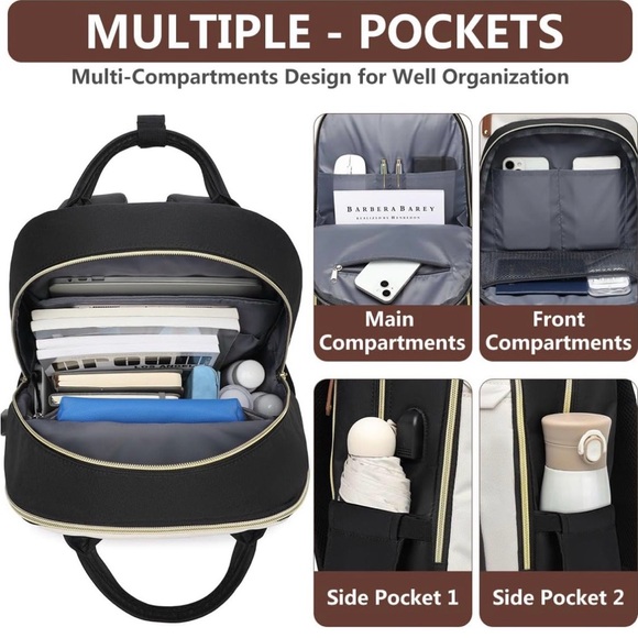 NWT-Bagswan Laptop Backpack for Women College Bookbag - 17.3 Inch - Picture 5 of 11